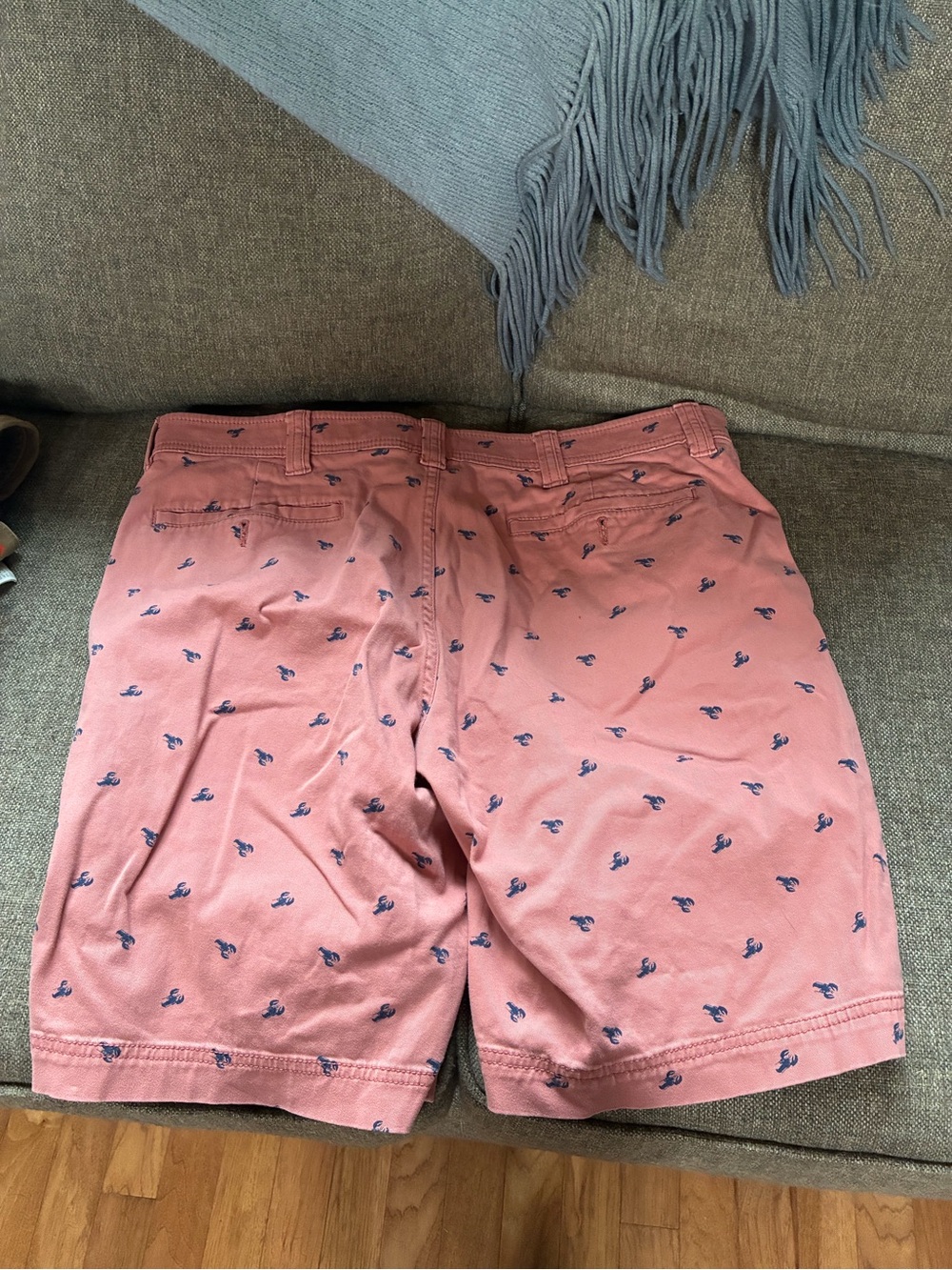 St. John's Bay Men's Comfort Stretch Lobster Print Coral Pants - 36 - Picture 3 of 4